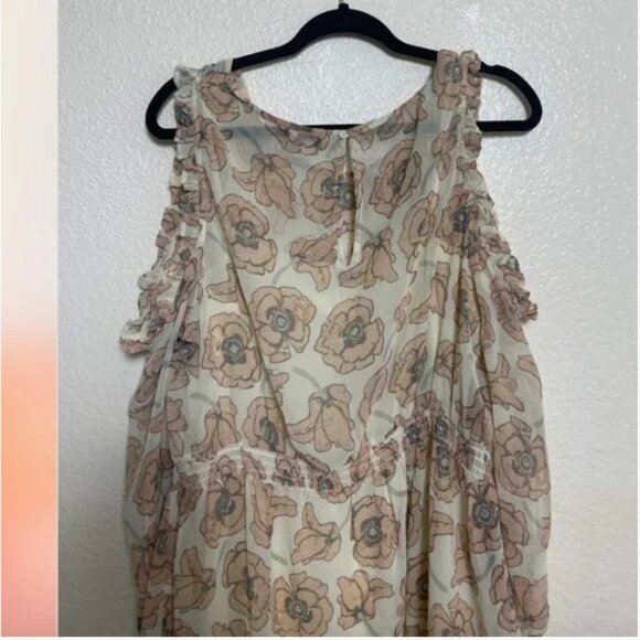 ⭐️ Sheer Maxi Floral Boho Peasant Hipster Hippie Chic Glam Elegant Classy Dress - Picture 7 of 9